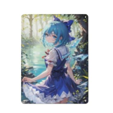 Imagem de Anime Sexy Bikini Hot Girl Pinup Girl Metal Tin Sign Wall Art Poster Decor for Home Bar Club Bedroom Bathroom Man Cave Otaku 30,5 x 40,6 cm, AH021