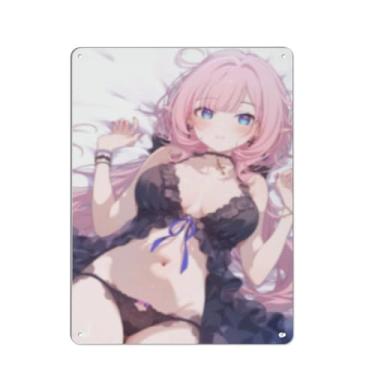 Imagem de Anime Sexy Bikini Hot Girl Pinup Girl Metal Tin Sign Wall Art Poster Decor for Home Bar Club Bedroom Bathroom Man Cave Otaku 30,5 x 40,6 cm, AN065