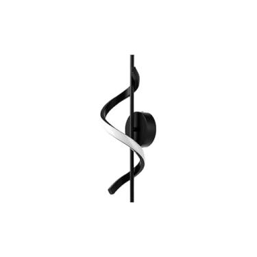 Imagem de Luminária de Teto LED Moderna Duas Peças – Lustre de Teto Espiral e Circular Ajustável, Plafon para Sala, Quarto, Cozinha e Corredor – 3 Cores de Luz 127V/220V(parede - Preto (110-220V),1 PCS)