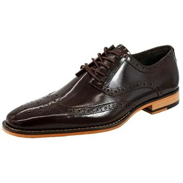 Imagem de STACY ADAMS Sapato Oxford masculino Tinsley Wingtip, Marrom chocolate, 44