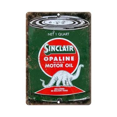 Imagem de Placa De Metal Retrô Vintage Com Motor a Gasolina, Arte De Parede Para