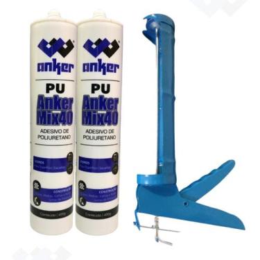 Imagem de PU 44 Trinca de Laje 400g Branco 2pcs + Aplicador - Anker do Brasil