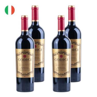 Imagem de Kit 4 Vinhos Codici Primitivo di Manduria Tinto Itália 750ml - Codici 