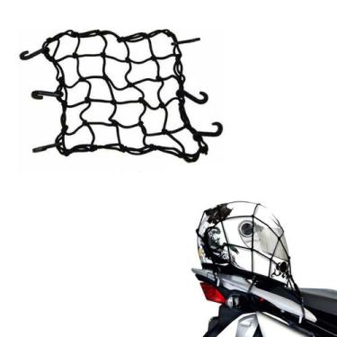 Imagem de Rede Elástica Para Capacete Bagageiro Moto Mala 35cm x 35cm - MS
