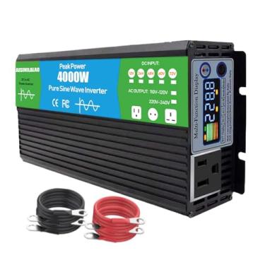 Imagem de Inversor de potência de onda senoidal pura, potência de pico 4000w 12V 24V 48V 60V 72V DC para AC 110V 220V CA Conversor de energia para trailer,12v to 110v