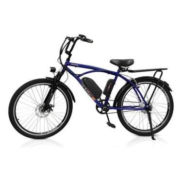 Imagem de Bicicleta Moskito Elétrica 350w Bateria Lítio Aro 26 Montada, Azul