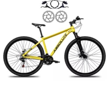 Imagem de Bicicleta Aro 29 Absolute Nero 5 21V MTB Aluminio Freio Hidráulico Suspensão 80mm Unissex (Amarelo, 15)