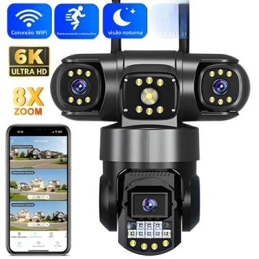 Imagem de Câmera IP WiFi Externa De 15MP HD Com Zoom De 10X, Três Lentes, Detecç