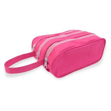 Imagem de Estojo Big Triplo 3 Compartimentos Rosa - Vou leve, Rosa