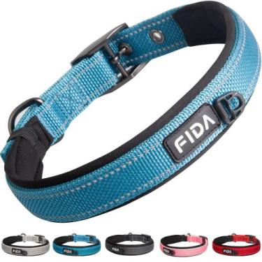 Imagem de Coleira para cães Fida Heavy Duty Neoprene acolchoada para raças média