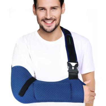 Imagem de Eslinga de braço KONSEDIK KD005 para lesão no manguito rotador azul gr