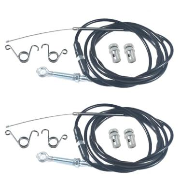 Imagem de BUHNSS Cabo de acelerador de kart de 2 peças VM22 VM24 PZ27 Go-Kart - Extremidade reta com molas de pedal de retorno de freio e parada de cabo