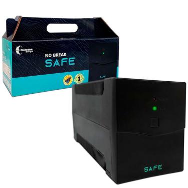Imagem de Nobreak Coletek Safe600, 600va, Entrada Bivolt, Saída 115v, 1x Bateria 12v-7ah, 4 Tomadas - Preto