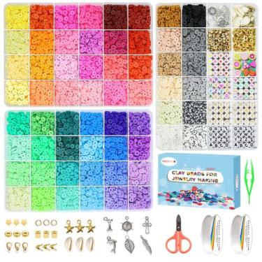 Imagem de Kit de fabricação de pulseiras Redtwo Clay Beads, 10.000 unidades com 