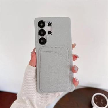 Imagem de YOGISU Capa de couro tipo carteira para Galaxy A55 (para Galaxy A55/azul)