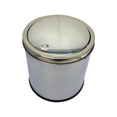 Imagem de Lixeira Abertura Basculante Multiuso De Aço Inox 05 Litros