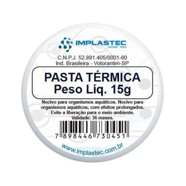 Imagem de Pasta Térmica Pote 15g - Pc - 30 - IMPLASTEC
