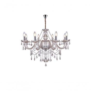 Imagem de Lustre Glam Maria Tereza Champanhe 8 Braços E14 Taschibra