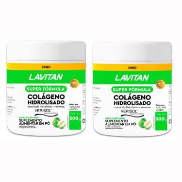 Imagem de Kit 2 Lavitan Colágeno Hidrolisado Verisol Sabor Maçã Verde 300g