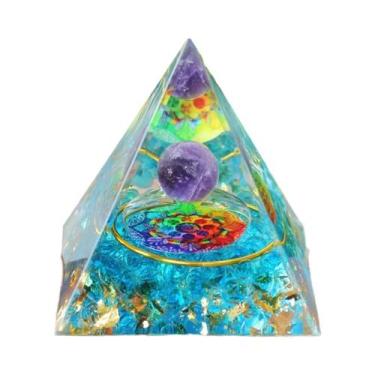 Imagem de Pirâmide de Orgonite Ametista - Reiki, Cura e Equilíbrio dos Chakras, 