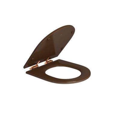 Imagem de Assento Poliester com Slow Close e Ferragem Red Gold para os modelos Carrara, Nuova, Link e Duna AP237 - Deca