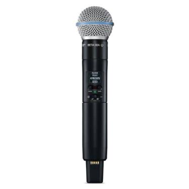 Imagem de Shure Transmissor portátil SLXD2/B58 com cápsula de microfone vocal BETA 58A - para uso com sistemas de microfone digital sem fio SLX-D, receptor vendido separadamente | Banda J52 (SLXD2/B58=-J52)