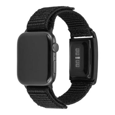 Imagem de Pulseira esportiva de nylon compatível com Whoop 5.0 Apple Watch, pulseira de substituição ajustável com capa para Whoop 5.0 One Peak MG/LIFE e iWatch 42/44/45/46/49 mm (ECG não suportado)