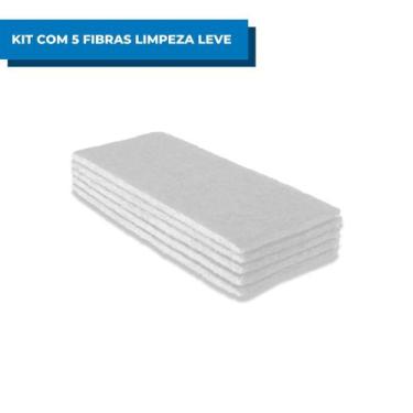 Imagem de Kit C/5 Fibra Tinindo Bucha Esponja Multiuso De Limpeza Leve Delicada 