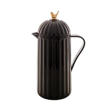 Imagem de WOLFF Garrafa Térmica de Plástico Bird Preta 1L - Enxoval - Organização - Decoração - Cozinha - Mesa Posta - Utilidades Domésticas - Perfeita Para Café e Chá