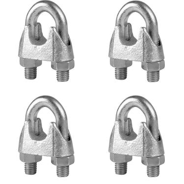 Imagem de Jogo de 5 Grampo para Cabo de Aço Leve Fixação Galvanizado 3/4 Polegadas - Starfer