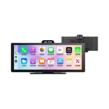 Imagem de Câmera Veicular 4K Com Duas Lentes, Wireless CarPlay, Android Auto, Na