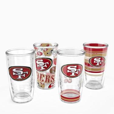 Imagem de Tervis NFL San Francisco 49ers - Copo de viagem com isolamento térmico de parede dupla sortido feito nos EUA mantém as bebidas frias e quentes, 473 ml,