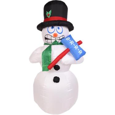 Imagem de Enfeite Boneco de Neve c/Frio Inflável 127v