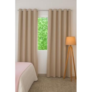 Imagem de CORTINA BLACKOUT DE LINHO 100% DE VEDAÇÃO 2,70 (L) X 2,30 (A) BEGE