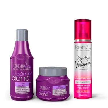 Imagem de Kit Platinum Blond Manutenção E Bye Bye Volume Forever Liss