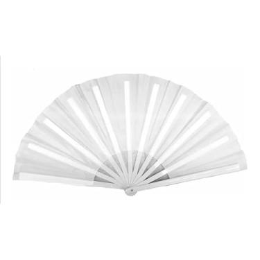Imagem de Leque Oriental Grande Para Kung Fu E Tai Chi - AcessóRio Para ApresentaçãO De DançA E Artes Marciais(Branco)