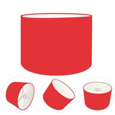 Imagem de Cúpula Abajur Cilíndrica Cp-7017 ø40x21cm Vermelho