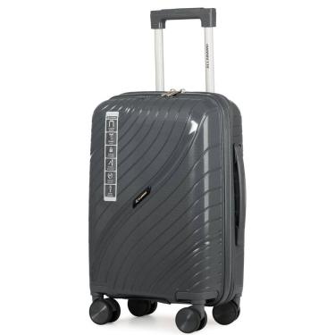 Imagem de Mala de Viagem Pequena de Bordo 8kg em Polipropileno Inquebrável com Zíper Duplo Antifurto e Rodas Removíveis 360º - Allabard