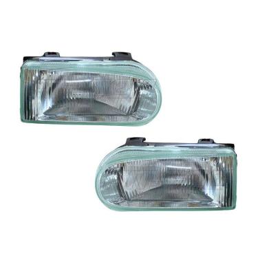 Imagem de Par Farol Vidro Compativel Vw Gol Saveiro Parati G2 Bola