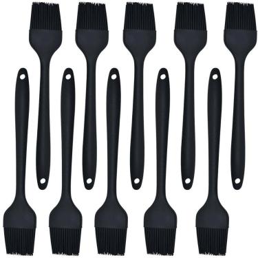 Imagem de Pincel Culinario De Silicone Preto Kit 10 Un