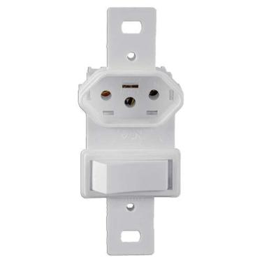 Imagem de Interruptor Simples 6a + Tomada 2p+t 20a Para Condulete - Ilumi 250v
