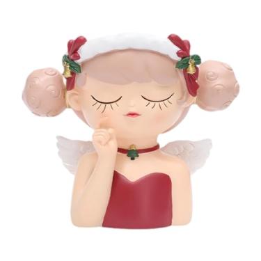 Imagem de KiBcsLic Vaso de flores com rosto de fada, vaso de resina fofo, de flores decorativo, de plantas de anjo para mesa interna, quintal, estante de livros, Style C