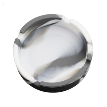Imagem de Bandeja de cinzeiro 1 peça cinzeiro de silicone redondo colorido para sala de estar, quarto, mesa de trabalho, cinzeiro externo (branco)