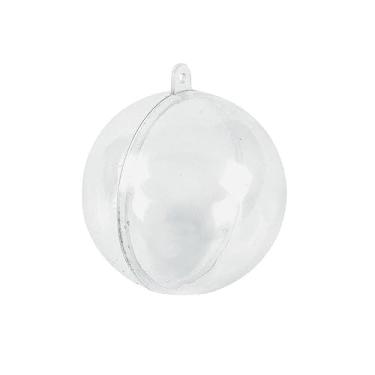 Imagem de Bolas de enfeite de plástico transparente de 70 mm para artesanato, 12 peças