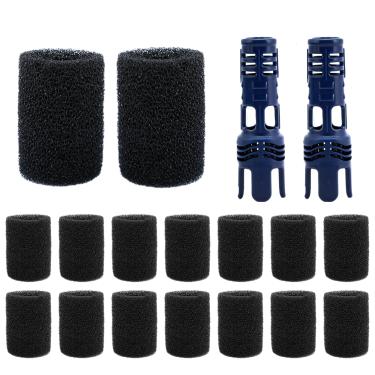 Imagem de licvqel Tail Sweep Pro com esfregão adequado para Polaris Tail Scrubber 280, 3900 Sport, 380, 360, 180 limpadores de piscina, 2 Tail Sweep Pro TSP10S com 16 esfregões de espuma apto para peças de