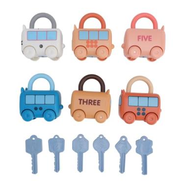 Imagem de RiToEasysports Brinquedos de Carro, Habilidades Motoras Finas, Animais de Desenho Animado, Correspondência Sensorial, Fechadura e Chave, Brinquedos de Carro Com Número para Crianças