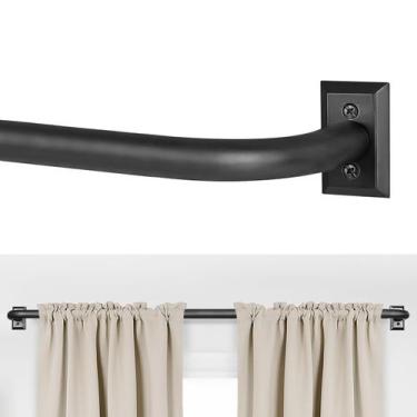 Imagem de Vareta de cortina ZYRW Black Room Darkening 170-305 cm Preto fosco