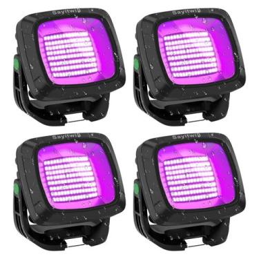 Imagem de Bateria Black Light Flood Sayitwill, pacote com 4 baterias de 395 nm e