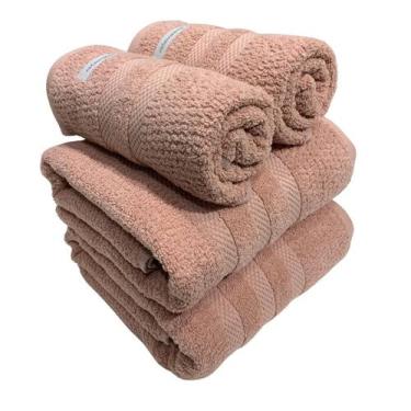 Imagem de Kit 4 Toalhas Buddemeyer Vanilla Extra Soft Rosa  2 banho e 2 rosto