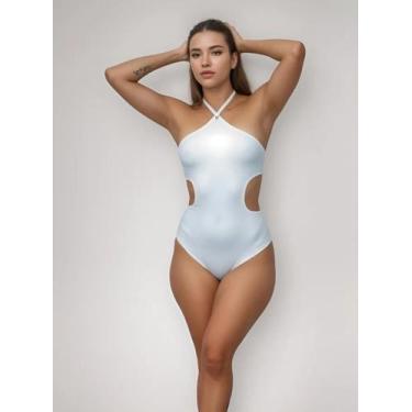 Imagem de Body Maiô Engana Mamãe Liso Com Bojo Gringas Model, Branco, Único